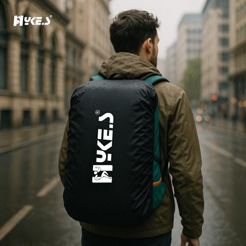 Image of Hykes Rain Cover for Backpack Travel Essentials Rain Cover for Bag Travel Accessories Bags Water Resistance Dustproof Waterproof for All Bag Sizes Elastic Adjustable for School College Office