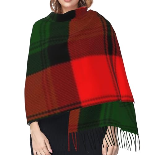 Clan Kerr Tartan Women's Winter Scarf - Extra long 71 inch plaid cashmere soft fringe scarf, lightweight and warm, suitable for all seasons4