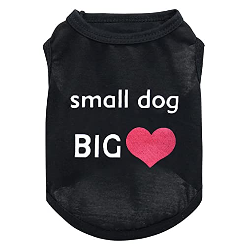 6 Pack Black Dog Shirt Puppy Clothes For Small Dog Boy Summer Casual Security Print Vest For Chihuahua Yorkies Small Dog Cat Fashion Outfits… #TOP7