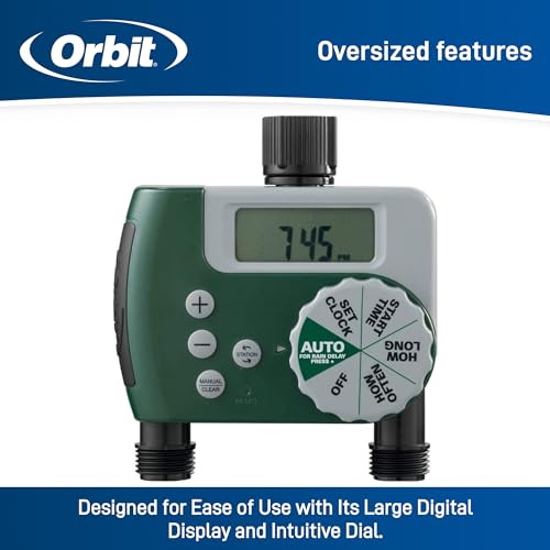 Orbit 58910 2-Outlet Programmable Digital Hose Watering Timer