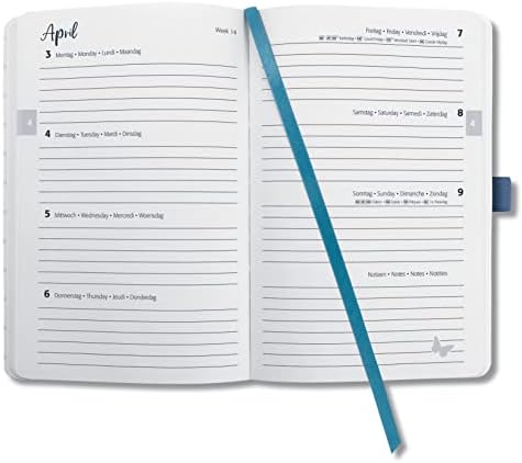 SIGEL J3306 Jolie Weekly diary 2023 - Bloom Violet - 9,5 x 15 cm - hardcover - 174 pages - white, violet