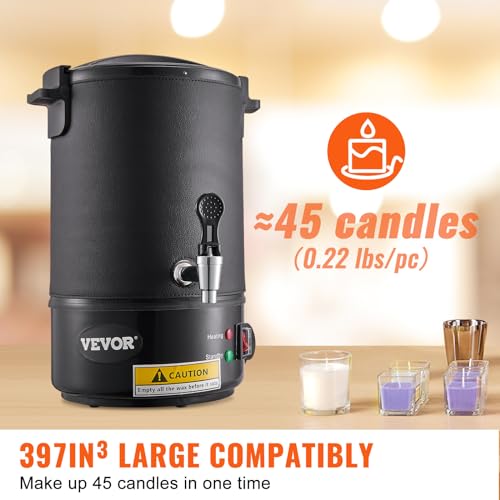 VEVOR 10Lbs Wax Melter for Candle Making, Large Electric Wax Melting Pot Easy Pour Spout, 9-Level Temperature Control, Easy Clean for Candle Soap Cream Beauty Bulk Production Business by VEVOR - Image 3