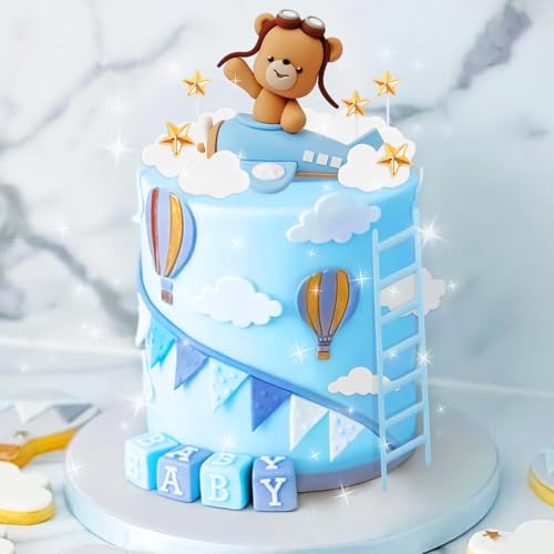 Décoration gâteau avion bleu pour réussir un dessert d'anniversaire