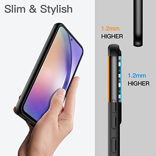 JETech Szczupły Etui dla Samsung Galaxy A54 5G 6,4 Cala, Miękki TPU Cienka Case z Matowe Wykończenie, Odporny na Wstrząsy (Czarny)