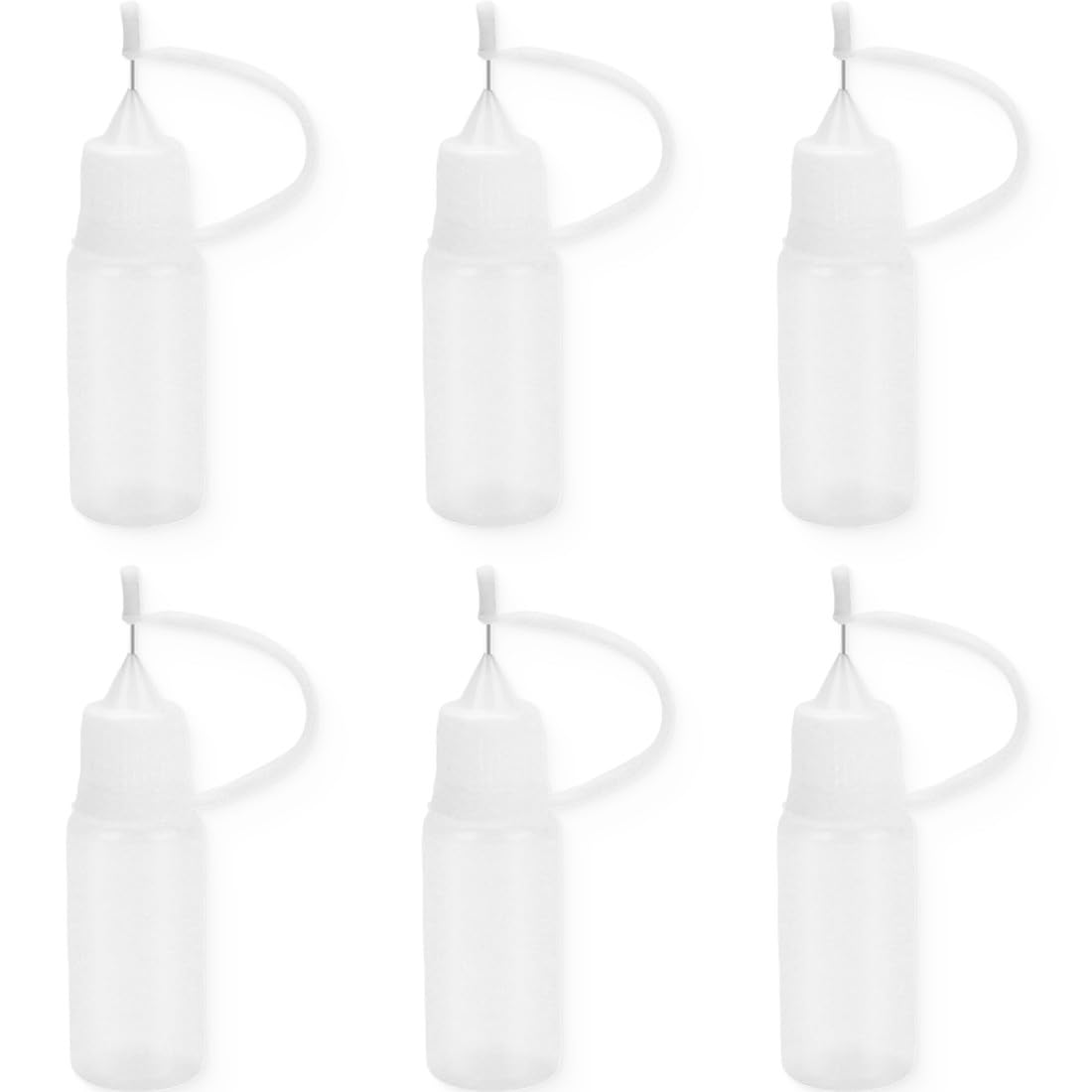 6 Flacons Pipette Plastique 5ml Et 10ml - Bouteilles Precision Pour Colle, Peinture, Lubrifiant - ASYKNM