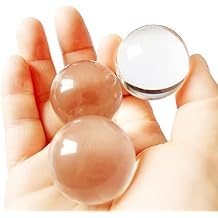 3-Pack of 32mm Small Size Clear Acrylic Contact Juggling Ball Set, 3pcs of 1.26 inches Acrylic Ball to Manage Triangle of 3 or Pyramid of Multiple Balls Contact Juggling