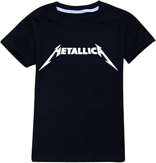 HERSE Metallica Rock Band Kids Unisex T-Shirt 100% Cotton