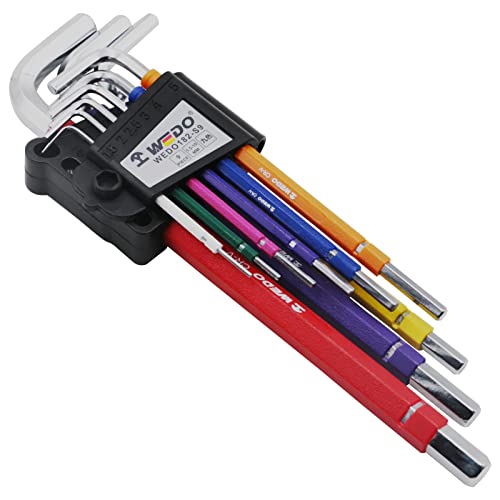 WEDO Allen Wrench Hex Key Set, 9-Piece Long Arm Hex Keys, Metric...