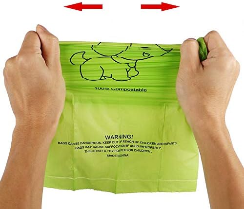 Dog Poo Bags, 120 Extra Thick and Strong Poo Bags for Dogs, EN13432 Highest Rated Environmentally Sustainable, Guaranteed Leak-proof, 8 Rolls, 15 Doggy Bags Per Roll 23x33cm