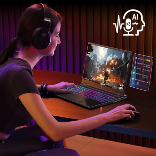 Acer Nitro 14 Gaming Laptop | AMD Ryzen 7 8845HS Octa-Core AI Capable Processor | GPU per laptop NVIDIA GeForce RTX 4060 | 14.5 pollici WUXGA IPS 120Hz Display | 16GB LPDDR5X | 512GB SSD | WiFi 6E | - Notebook - Immagine 7