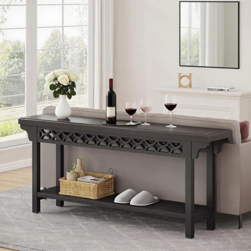 Lawrenis Design 70.8'' Solid Wood Console, Narrow Farmhouse Entryway Table