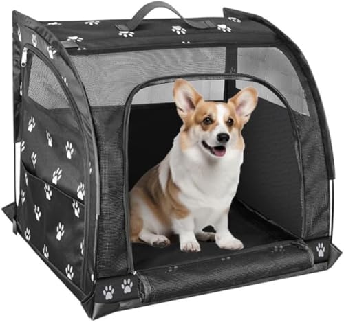 DancJulieポータブルペットキャリア、猫用折りたたみ式旅行ペットキャビン、犬用キャビン、中型・大型犬用ゴールデンレトリバー安全シート、フロント・リアカーバスケット、多機能ペットバッグ、取り外し可能なエアボックス付きポータブルキャットバッグ (B,50