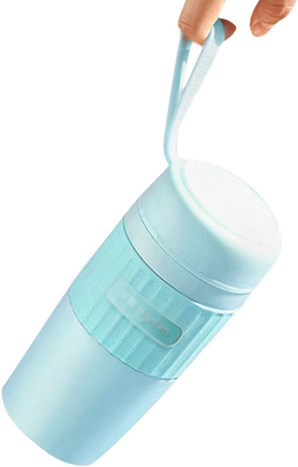 Portable Soy Milk Machine Mini Multi-Function Cooker Automatic Heating Soy Milk Rice Paste Machine Without Filter Insulation 250ml(Blue)