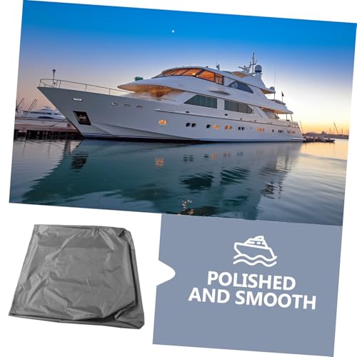 Housse console centrale bateau polyester gris 112x76x102 cm bâche de protection imperméable