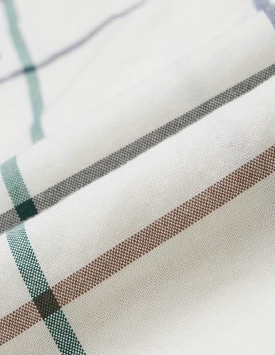 Image of U.S.Polo Association Men's Windowpane Checked Tailored Fit Shirt (USSHT3039H Ivory 44)