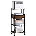 Office Supplies Stojak drukowy z naturalnego bambusa, zajmujący niewiele miejsca uchwyt na urządzenia biurowe, wielofunkcyjna szafka na dokumenty, miejsce na skaner/kuchenkę mikrofalową / piekarnik
