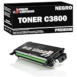 toner para epson aculaser c1100 Capacidad: 9.000 Páginas Pulpo Cartucho - Tóner C3800 Negro Compatible con la Referencia Epson C13S051127 - Válido con Las impresoras Epson Aculaser C3800 / C3800DN / C3800DTN / C3800N