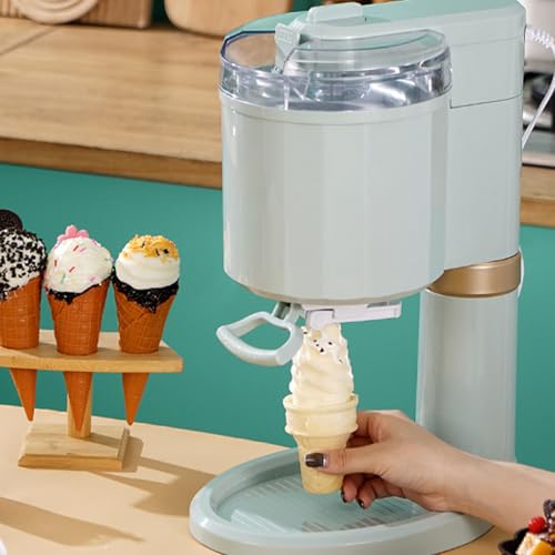 1L Portable Soft Serve Ice Cream Machine for Home,Automatic Soft Serve Ice Cream Maker,Countertop Small Ice-Cream Dessert Maker for Bar and Café, Compact Machine Easy to Use ﻿