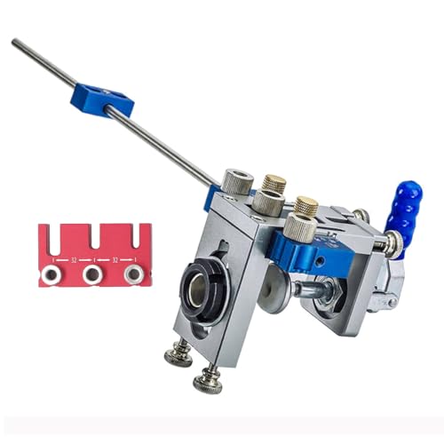 3 in 1 Hole Punch Locator, Adjustable Woodworking Drilling Locator, Round Wood Doweling Kit Hand Drilling Puncher for Furniture Woodworking Projects