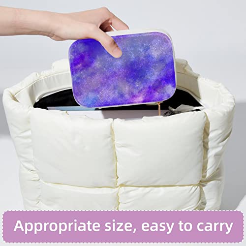 Boîte à bijoux de voyage violette double couche pour vos vacances - 5