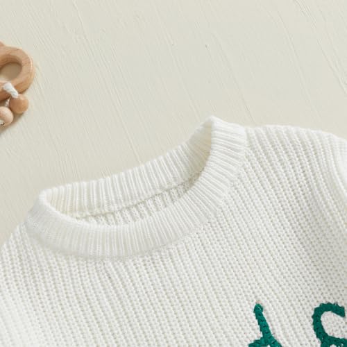 Baby Boy Girl Football Sweater Birds Embroidery Long Sleeve Knit Pullover Sweatshirt Casual Toddler Game Day Clothes4