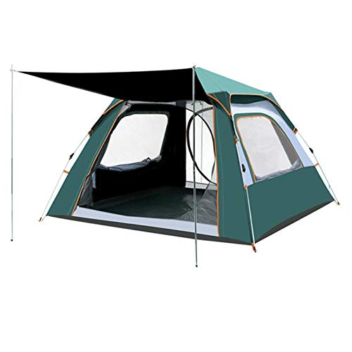 Tente de camping automatique 3-4 places en vinyle marron pour randonnée