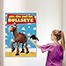 OULUN Toy Inspired Stories Party Supplies, Pin The Tail on The Bullseye Party Game, Large Poster 24PCS Reusable Tail Stickers for Kids Boys Birthday Party, Toys 4th Party Favors