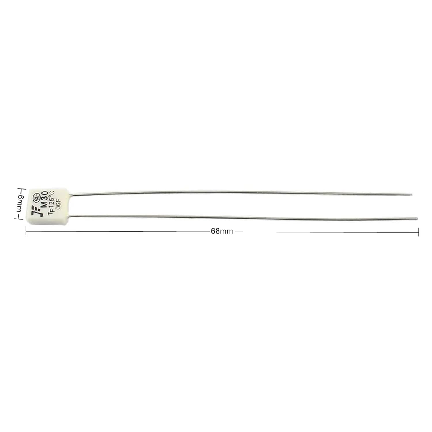 10pcs M30 Thermal Fuse Cutoff TF 125C 125 Degree 2A 250V Square Link Temperature Switch