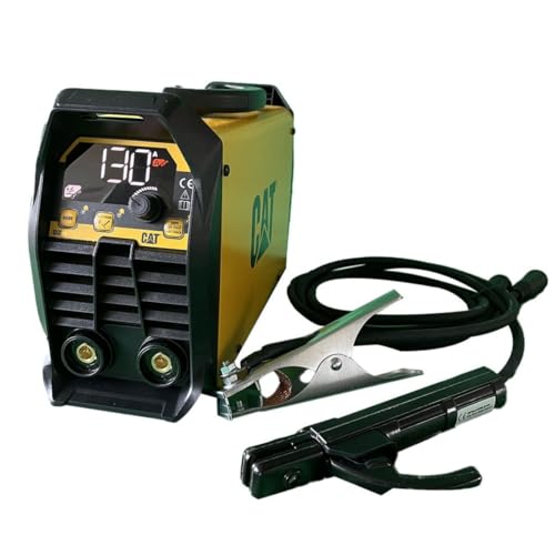 Caterpillar Inverter MMA 130A Pantalla Digital Electrodos Ø 1,6 - 3,2 mm Acero Inoxidable Hierro Fundición Ajuste automático inteligente