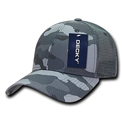 DECKY 218-URB Structured Camo Trucker Caps, Urban