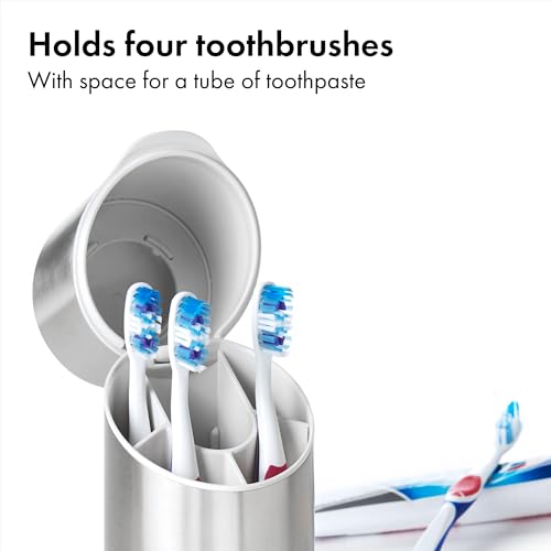 OXO 1286600 OXO Good Grips Stainless Steel Toothbrush Organizer, White by OXO - Image 2