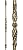 Stair Part Shop - 5/8" Round - Ornate Hollow Iron Baluster -ÊCrown - Antique Gold