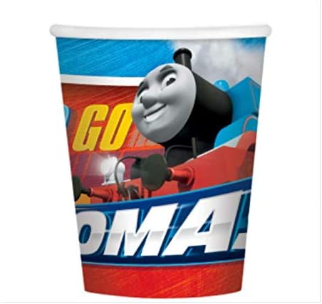 Miniatura 3 de Amscan Thomas All Aboard Design - Vasos de papel, 9 onzas, multicolor, 8 unidades