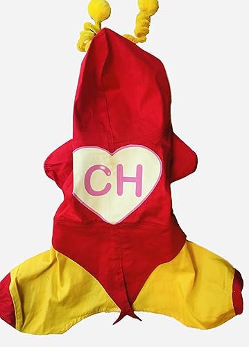 Disfraz El chapulin colorado 3X-Large para perros miniatura 3