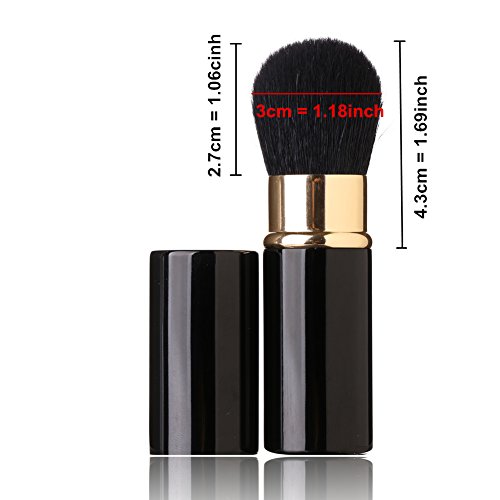 Retractable Makeup Brush - Goat Hairs - Portable Face Loose Powder Foundation, Mini Blush Brush Beauty Cosmetic Tool #TOP1