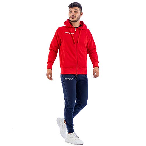 GIVOVA Tuta King Felpa Rosso/Blu Tg. 4XL