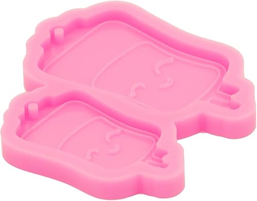 Miniatura 5 de Bolsas salinas brillantes de silicona para arte epoxi, molde de resina para enchufe, molde de agarre de teléfono para llaveros, carrete de