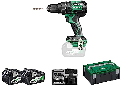 Hikoki Akku Schlagbohrschrauber Dv36Dcwrz, 13Mm Metall-Schnellspannbohrfutter (18V, 5,0 Ah / 36V, 2,5 Ah - Li-Ion Akku, Max. Festdrehmoment Hart: 155 