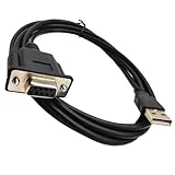 MTUERANC USB to RS232 Serial Adapter, USB Male to DB9 9 Pin Female Serial Converter Cable 1.8M/6Feet