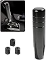 YAKEFLY Gear Stick Shifter Knobs,Heavy Weighted Shift Knob Car Shift Head Knob with 3 Threaded Adapters,Aluminum Alloy Car Gear Weighted Stick Shift Lever Knob (Black)