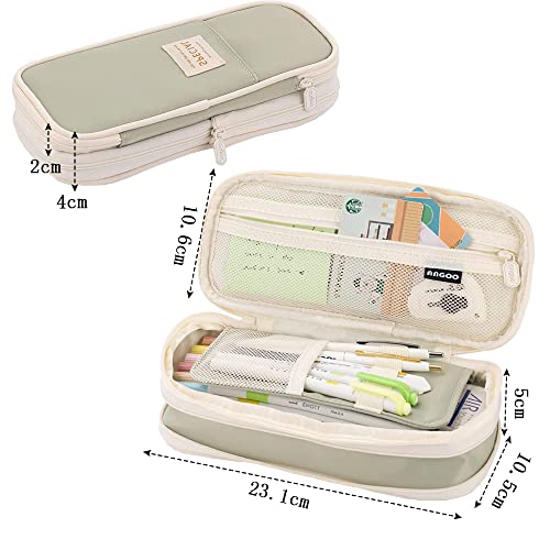 HIQE-FL Federmäppchen mit grossem Fassungsvermögen,Pencil Case,Federtasche Erwachsene,Mäppchen Teenager,Federtaschen Groß für Schule und Büro