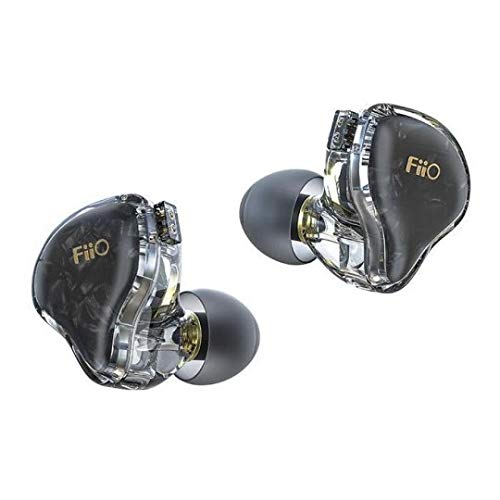 FiiO FD1 Hi-Res Earbuds Wired,in The Earphone,Beryllium-Plated Dynamic Driver,4-Stranded High-Purity Monocrystalline Copper Cable, 0.78pin,Strong Bass (Without Mic,Black)