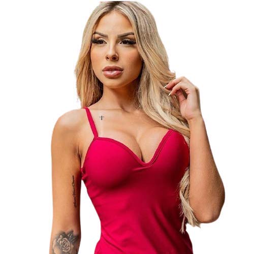 Regata Blusinha Suplex Bojo Decote Feminina (PRETA)