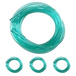 3 Pack Oxygen Tubing,10Ft Green Crush Resistant Oxygen Supply Tubing,Non Kinking Durable Oxygen Tubes,Universal Interface,Individually Packaged