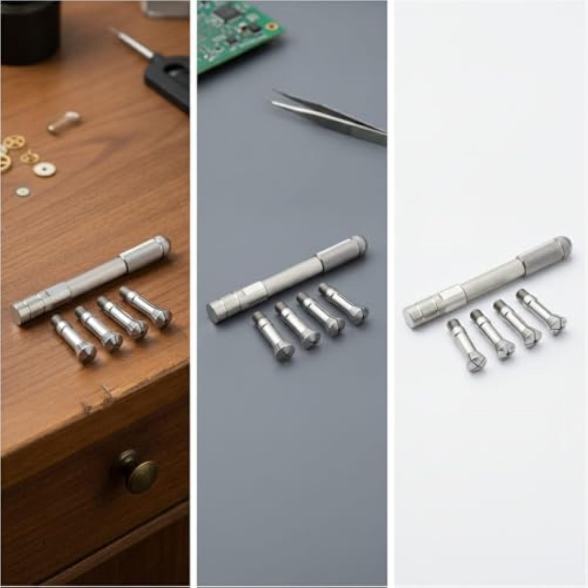 Stainless Steel Watch Tool with Interchangeable Heads