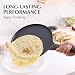 SENSARTE Schwarze Crepe Pfanne 26cm Antihaftpfanne Omlettpfanne Pfannkuchen Flache Pfanne mit Schweizer Antihaftversiegelung, Bakelitegriff, Induktions Kompatibel