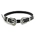 Women Vintage Boho Belt Double Buckle Retro Carved Waist Belt Metal Western Coachella Style (double buckles silver)