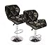 BestMassage Set Of 2 Adjustable Height Swivel Bar Stools w/Chrome Base Counter Height Stool
