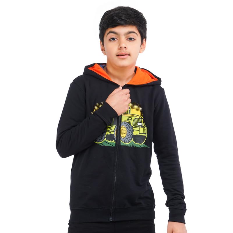 Image of Real Basics Boys Cotton Hooded Sweatshirt(Pack of 1)