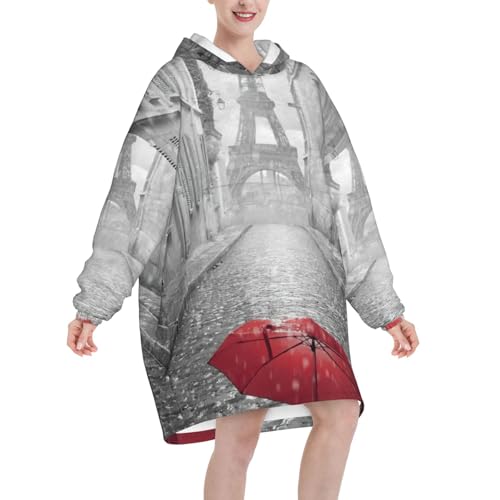 Couverture à capuche chaude Paris pour vos soirées cocooning d'hiver